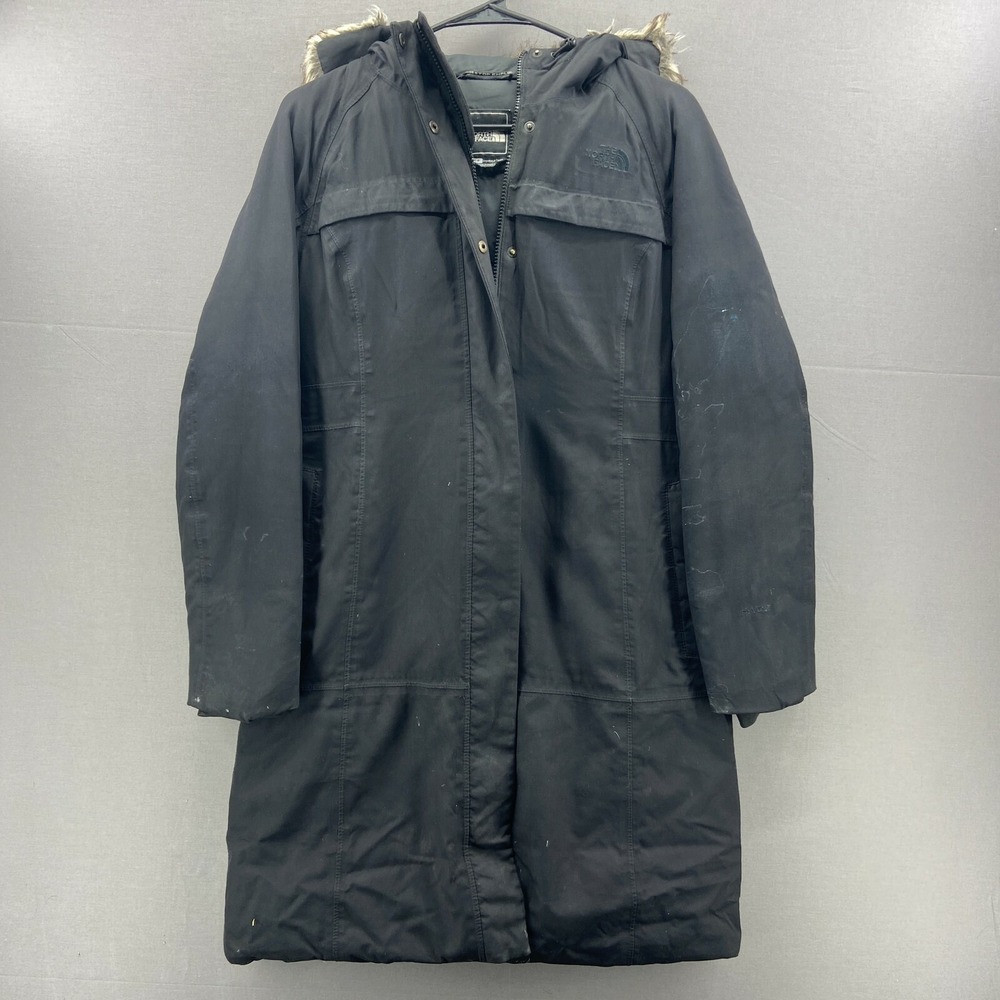 The North Face Jacket Womens Small Parka Goose Down Long Bubble Black